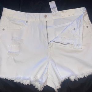 New with tags white denim shorts